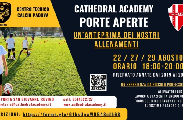 Locandina Cathedral Academy Porte Aperte 2024