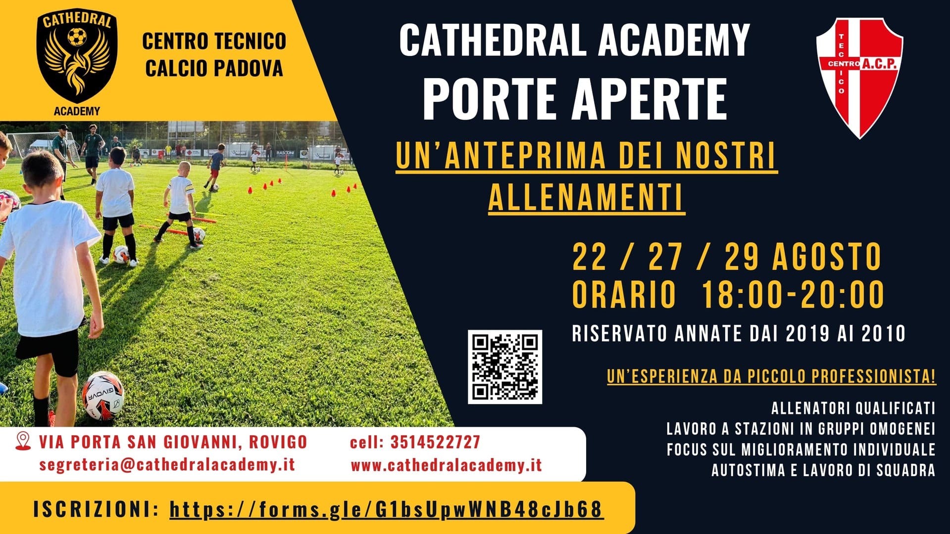 Locandina Cathedral Academy Porte Aperte 2024