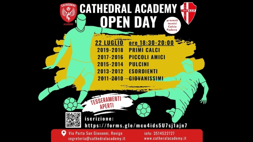 Locandina Open Day Cathedral Academy